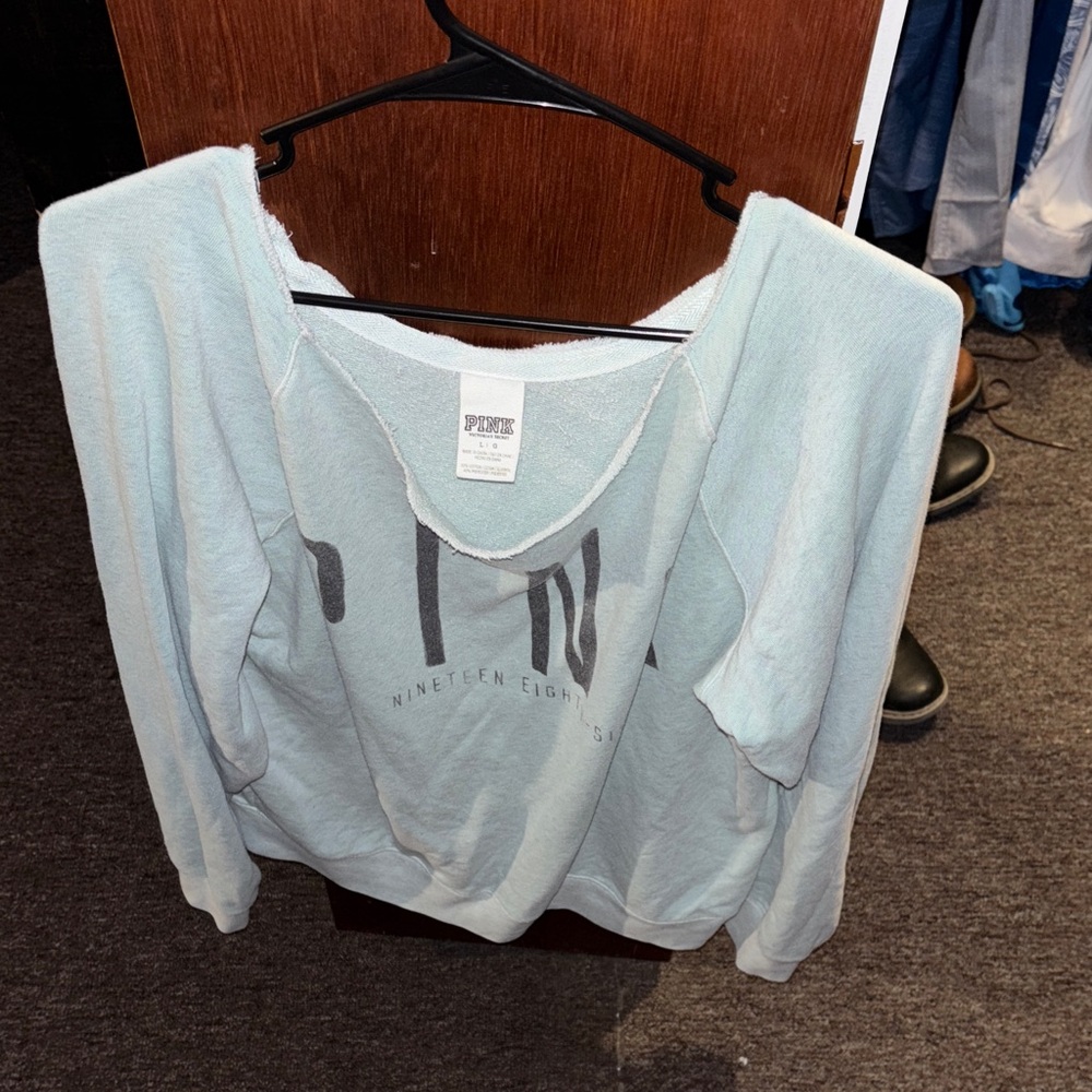 PINK Victoria's Secret Soft Blue Hoodie